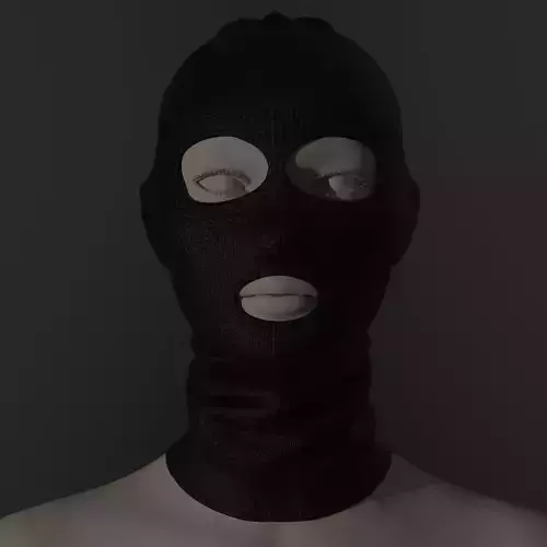 Women balaclava mask hat hood Marvelous Designer Clo3d