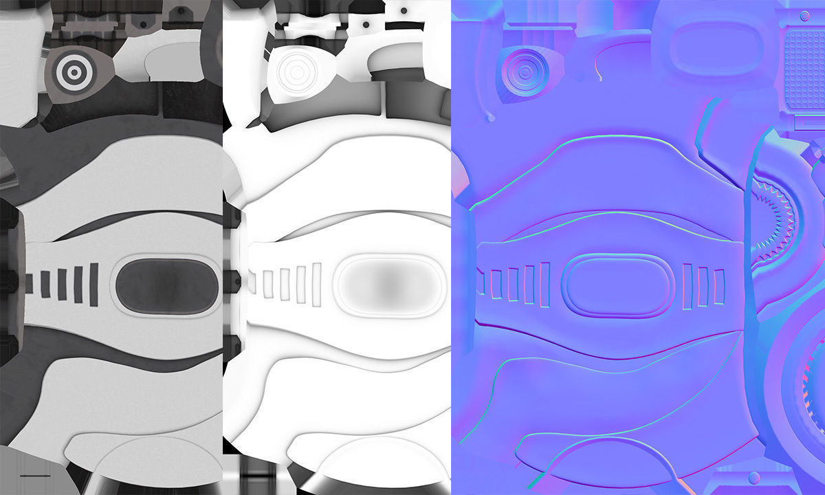 Sci Fi Ball Scanner Drone Low-poly 3D model_10