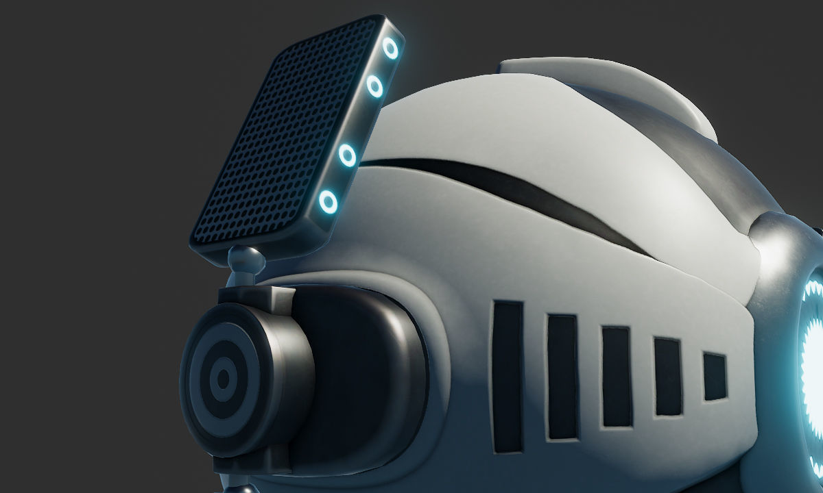 Sci Fi Ball Scanner Drone Low-poly 3D model_8