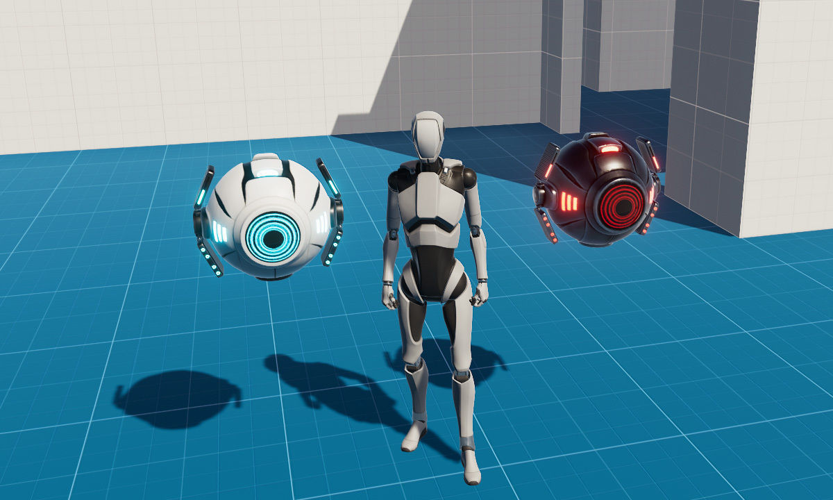 Sci Fi Ball Scanner Drone Low-poly 3D model_4
