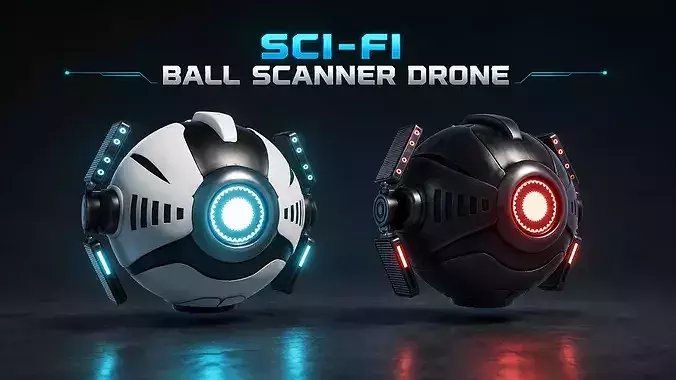 Sci Fi Ball Scanner Drone