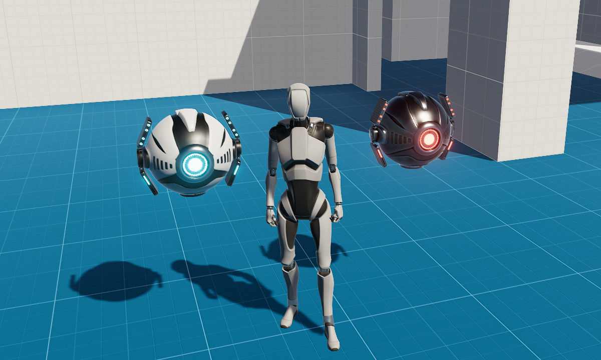 Sci Fi Ball Scanner Drone Low-poly 3D model_2