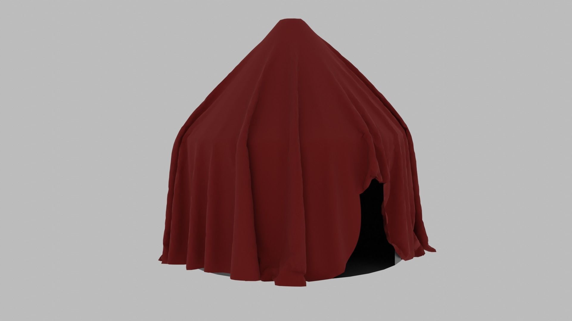 Camping Tent  Low-poly 3D model_4