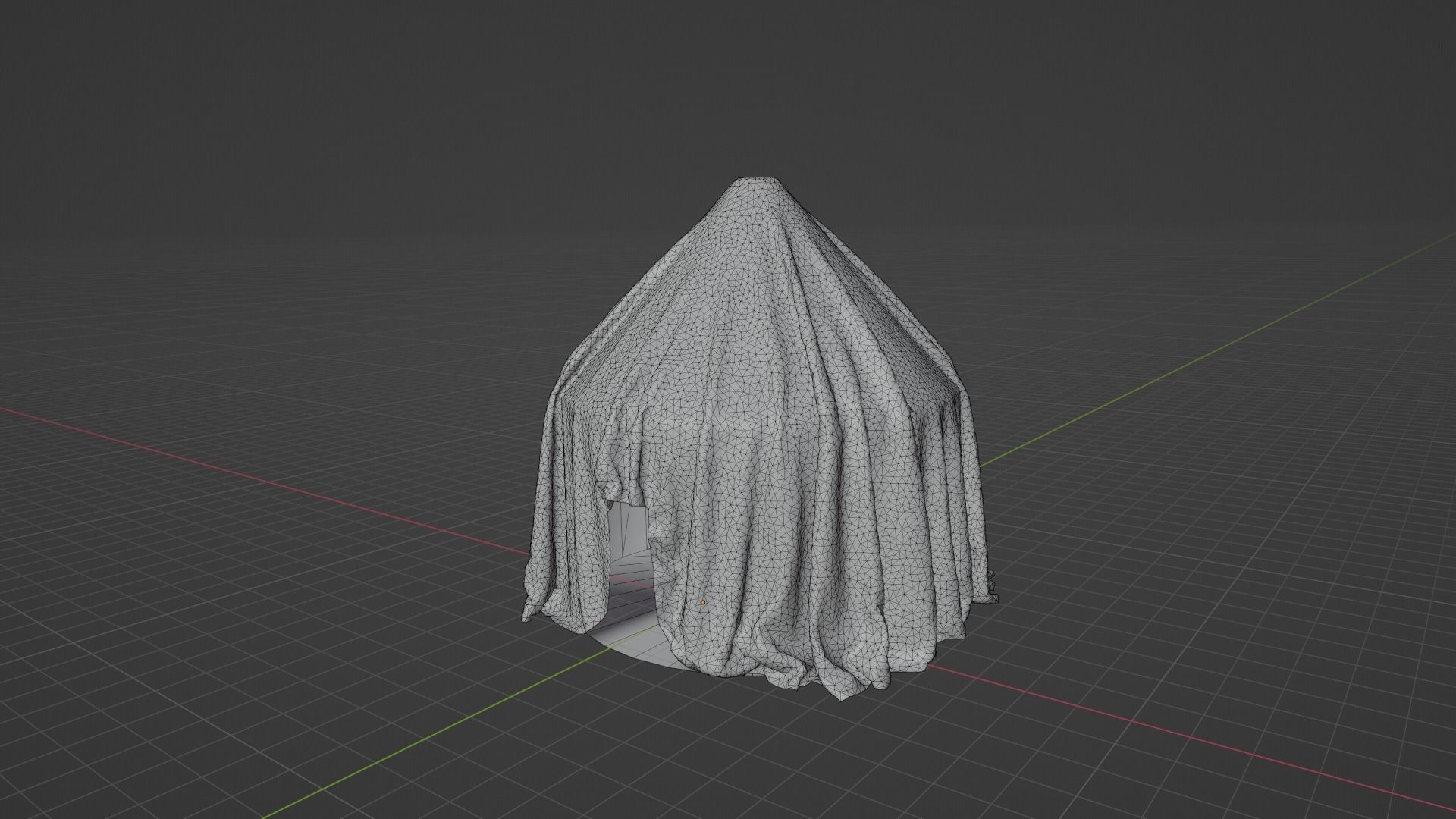 Camping Tent  Low-poly 3D model_7