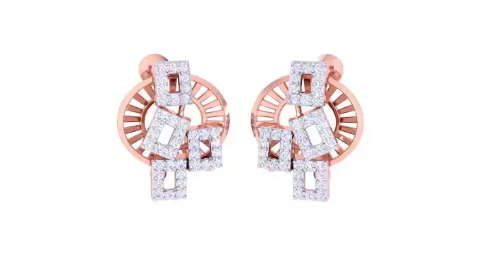 Women Stud Earring 3dm STL OBJ FBX Renders Details
