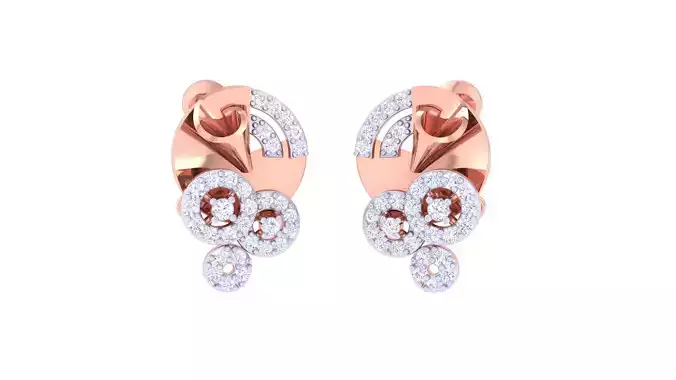 Women Stud Earring 3dm STL OBJ FBX Renders Details