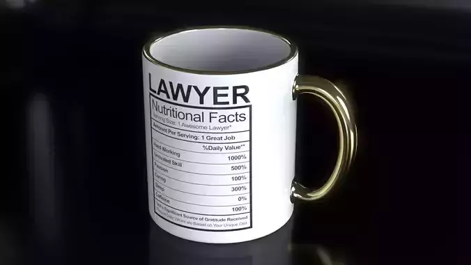 Lawyer Mug Low-poly 3D model
