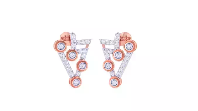 Women Stud Earring 3dm STL OBJ FBX Renders Details