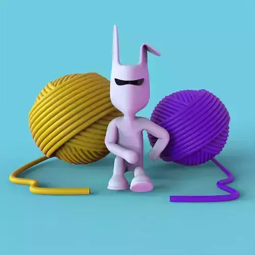 Rabbit cartoon character 