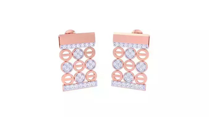 Women Stud Earring 3dm STL OBJ FBX Renders Details