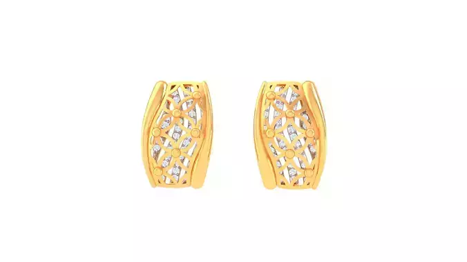 Women Stud Earrings 3dm STL OBJ FBX Renders Details