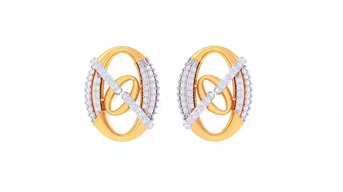 Women Stud Earrings 3dm STL OBJ FBX Renders Details