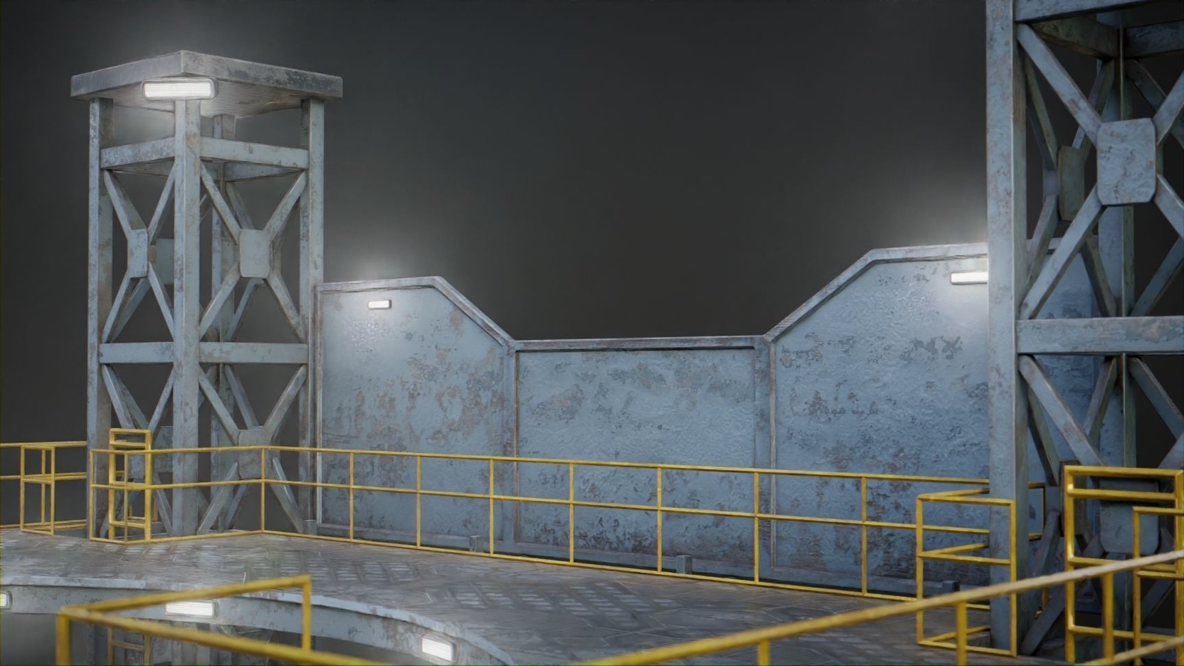 Platform for Games Low-poly 3D model_6