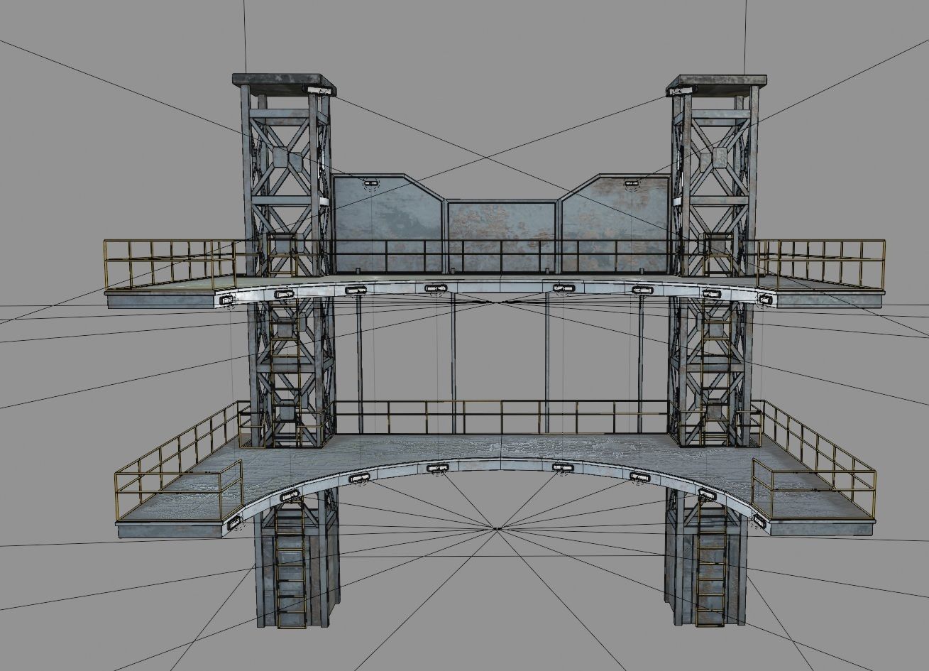 Platform for Games Low-poly 3D model_9