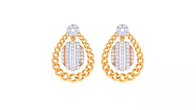 Women Stud Earrings 3dm STL OBJ FBX Renders Details