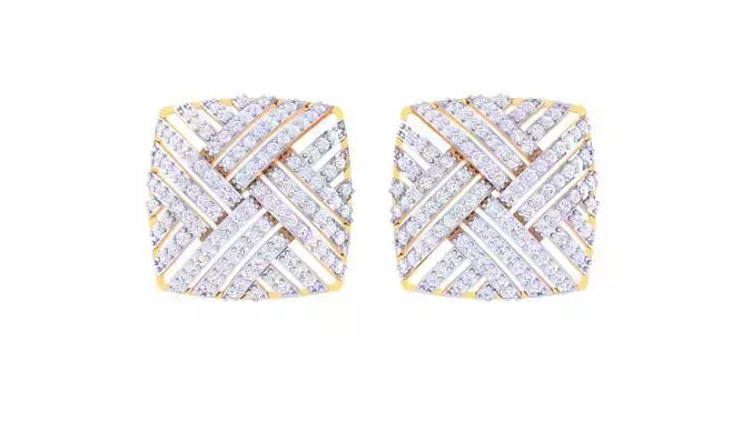 Women Stud Earrings 3dm STL OBJ FBX Renders Details