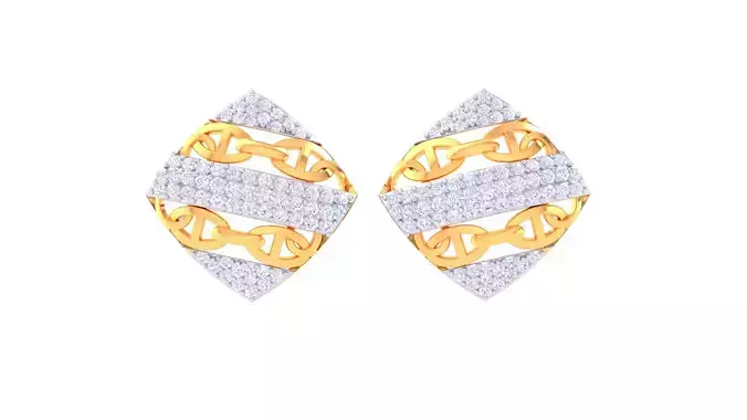 Women Stud Earrings 3dm STL OBJ FBX Renders Details