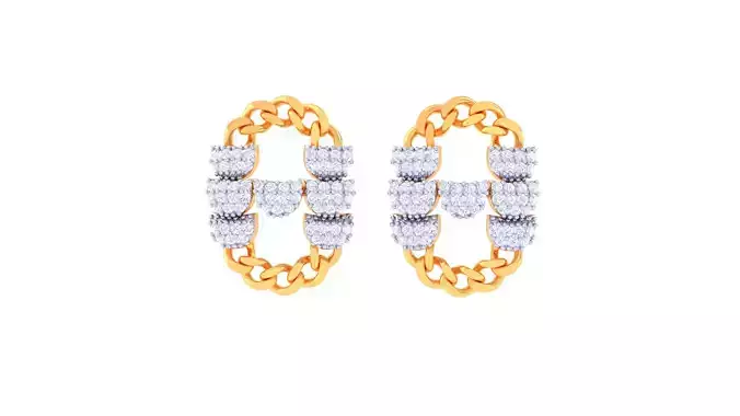 Women Stud Earrings 3dm STL OBJ FBX Renders Details