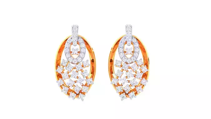 Women Stud Earrings 3dm STL OBJ FBX Renders Details