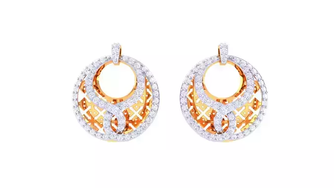 Women Stud Earrings 3dm STL OBJ FBX Renders Details