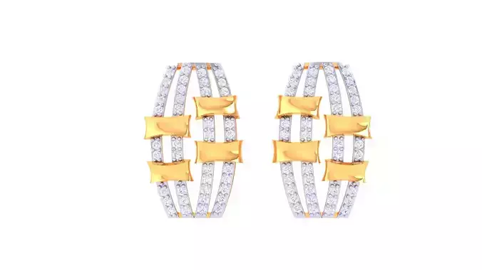 Women Stud Earrings 3dm STL OBJ FBX Renders Details