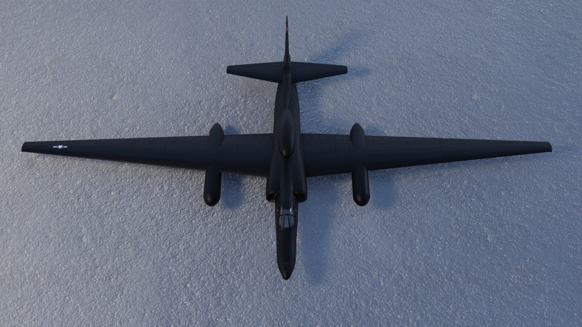 Lockheed U-2S Dragon Lady Low-poly 3D model_6