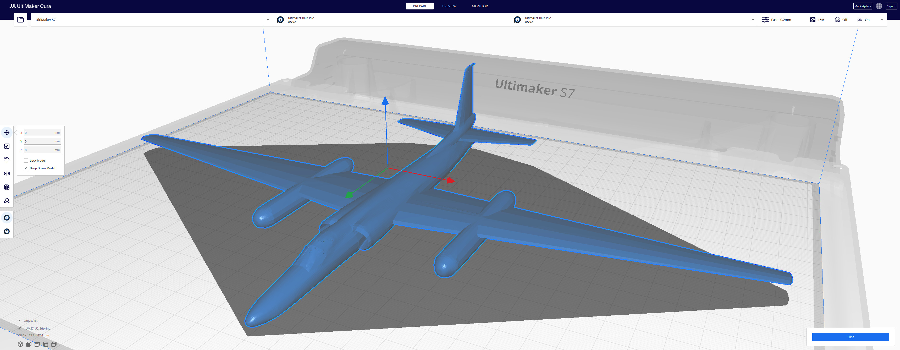 Lockheed U-2S Dragon Lady Low-poly 3D model_5