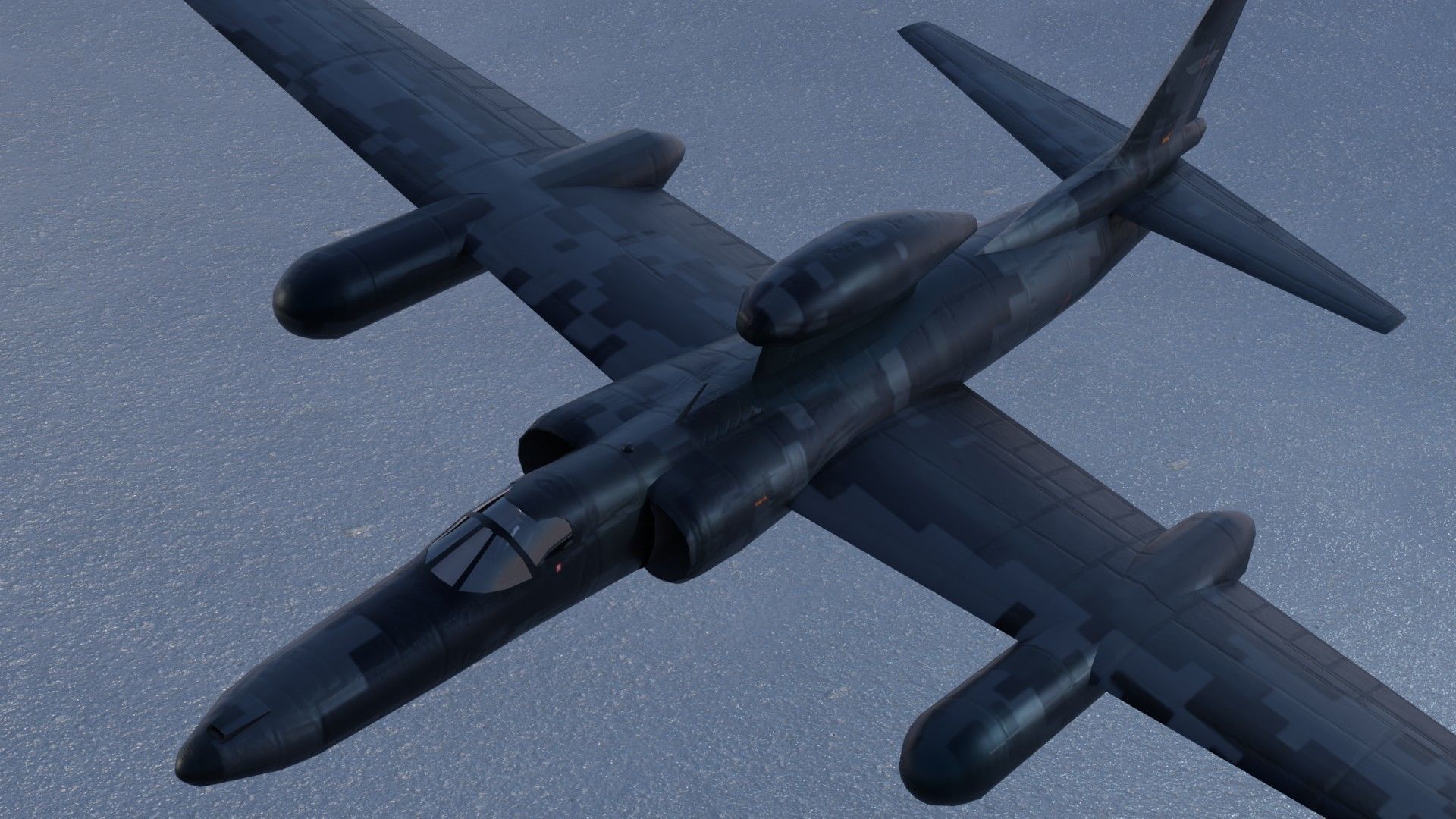 Lockheed U-2S Dragon Lady Low-poly 3D model_14