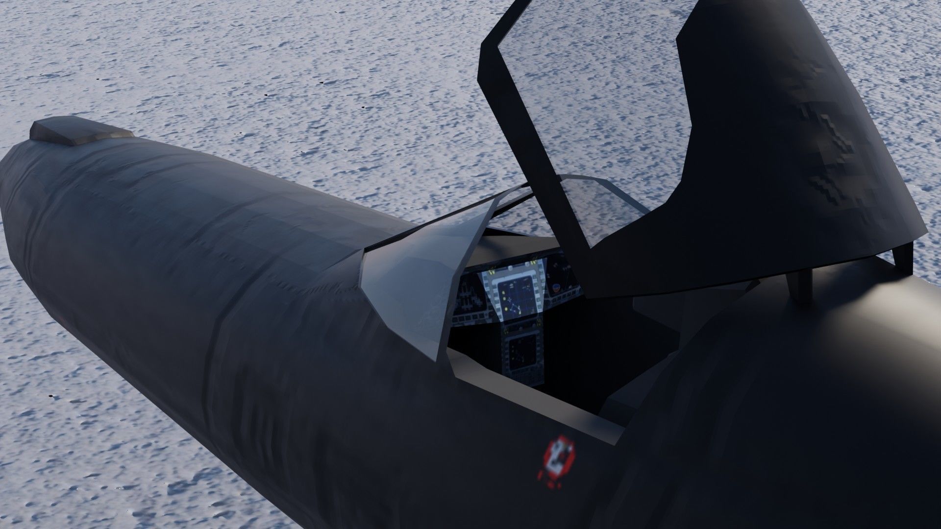 Lockheed U-2S Dragon Lady Low-poly 3D model_23
