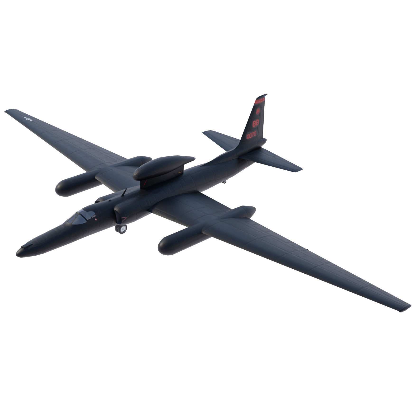 Lockheed U-2S Dragon Lady Low-poly 3D model_2