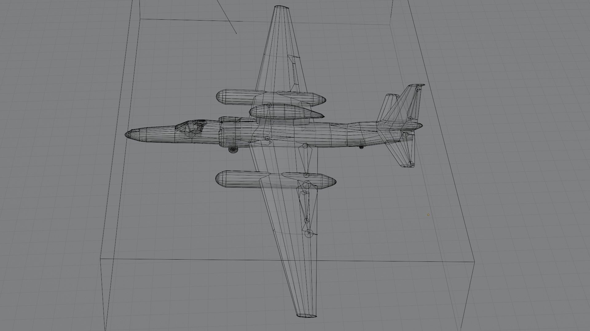 Lockheed U-2S Dragon Lady Low-poly 3D model_4