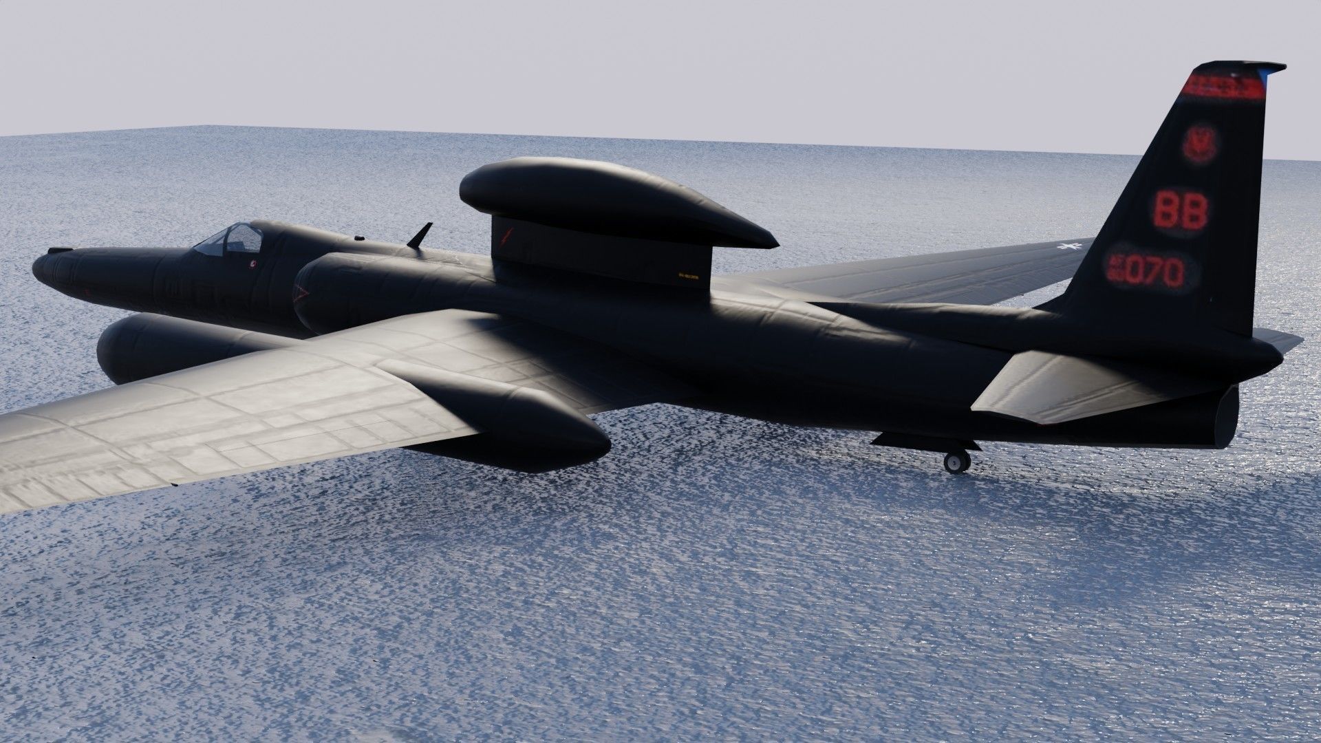 Lockheed U-2S Dragon Lady Low-poly 3D model_10