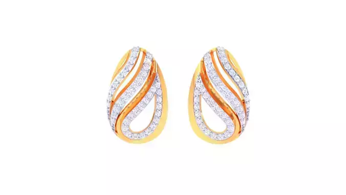 Women Stud Earrings 3dm STL OBJ FBX Renders Details