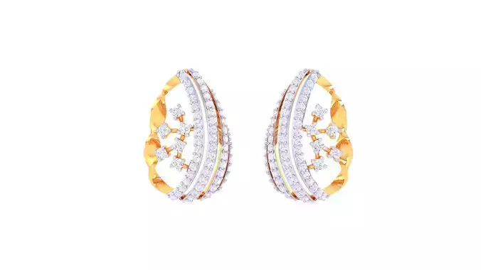Women Stud Earrings 3dm STL OBJ FBX Renders Details