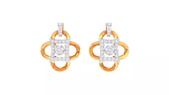 Women Stud Earrings 3dm STL OBJ FBX Renders Details