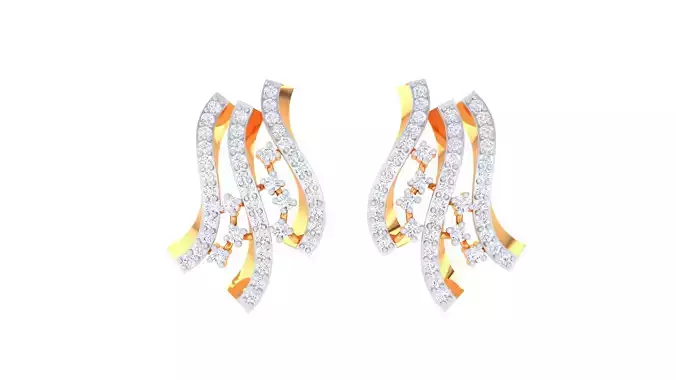 Women Stud Earrings 3dm STL OBJ FBX Renders Details 3D print model