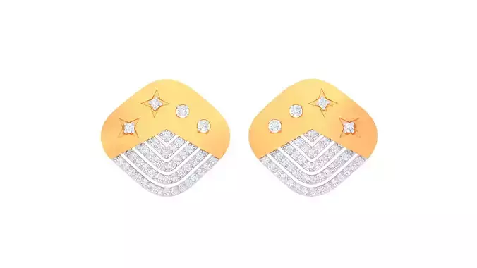 Women Stud Earrings 3dm STL OBJ FBX Renders Details 3D print model