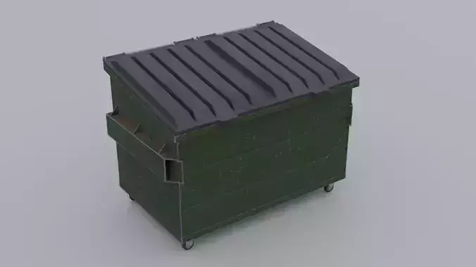 Front Load Container Low-poly 3D model