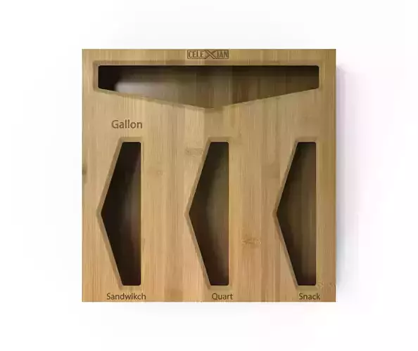 Ziplock Bag  Drawer  Bamboo Ziploc Baggie Organizer 