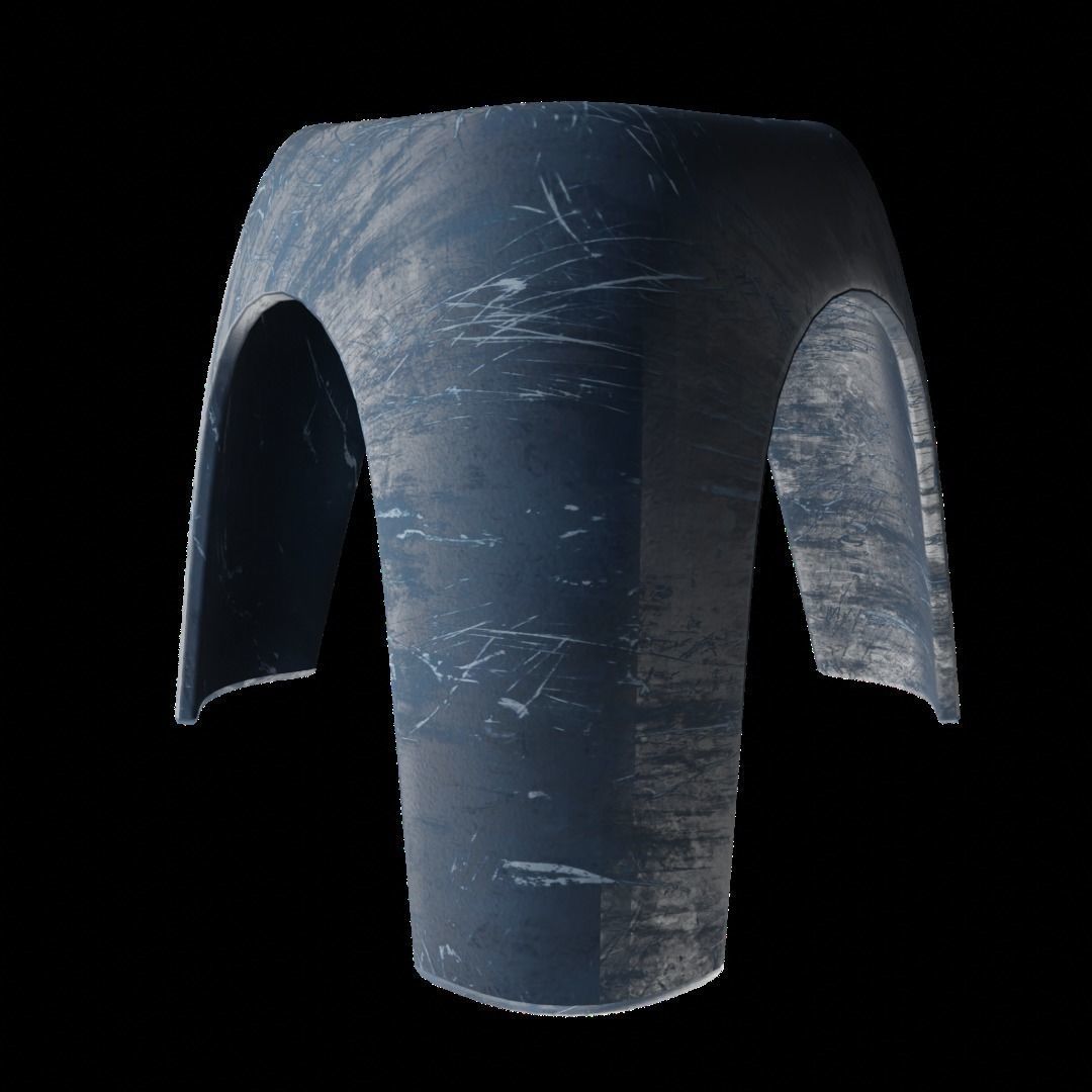 Cuttie Stool Low-poly 3D model_2