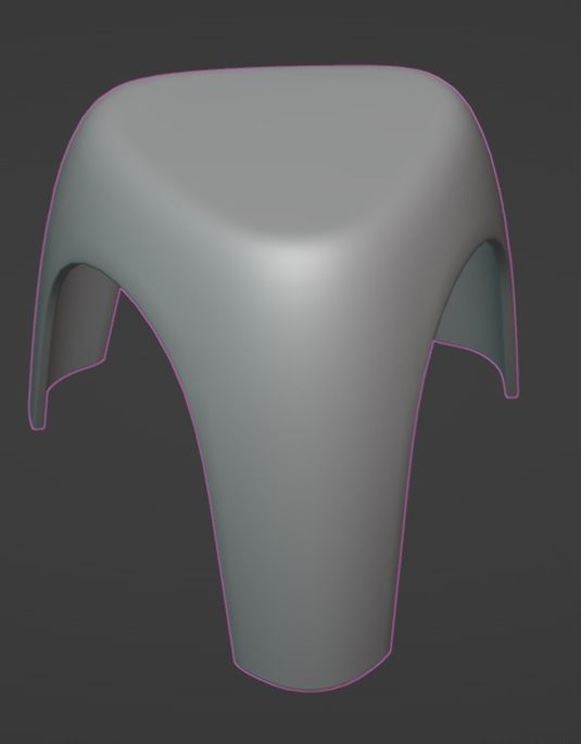 Cuttie Stool Low-poly 3D model_12