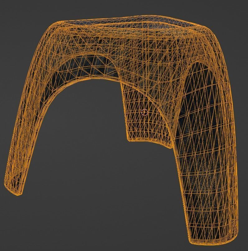 Cuttie Stool Low-poly 3D model_9