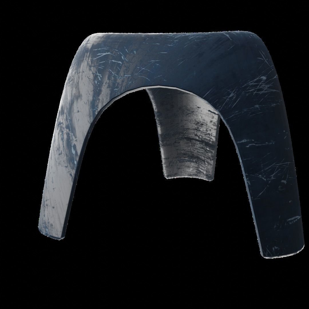 Cuttie Stool Low-poly 3D model_5