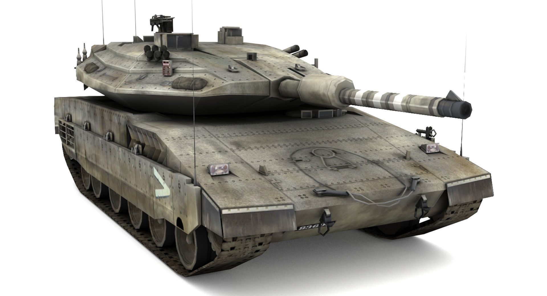 Merkava MK IV Low-poly 3D model_4