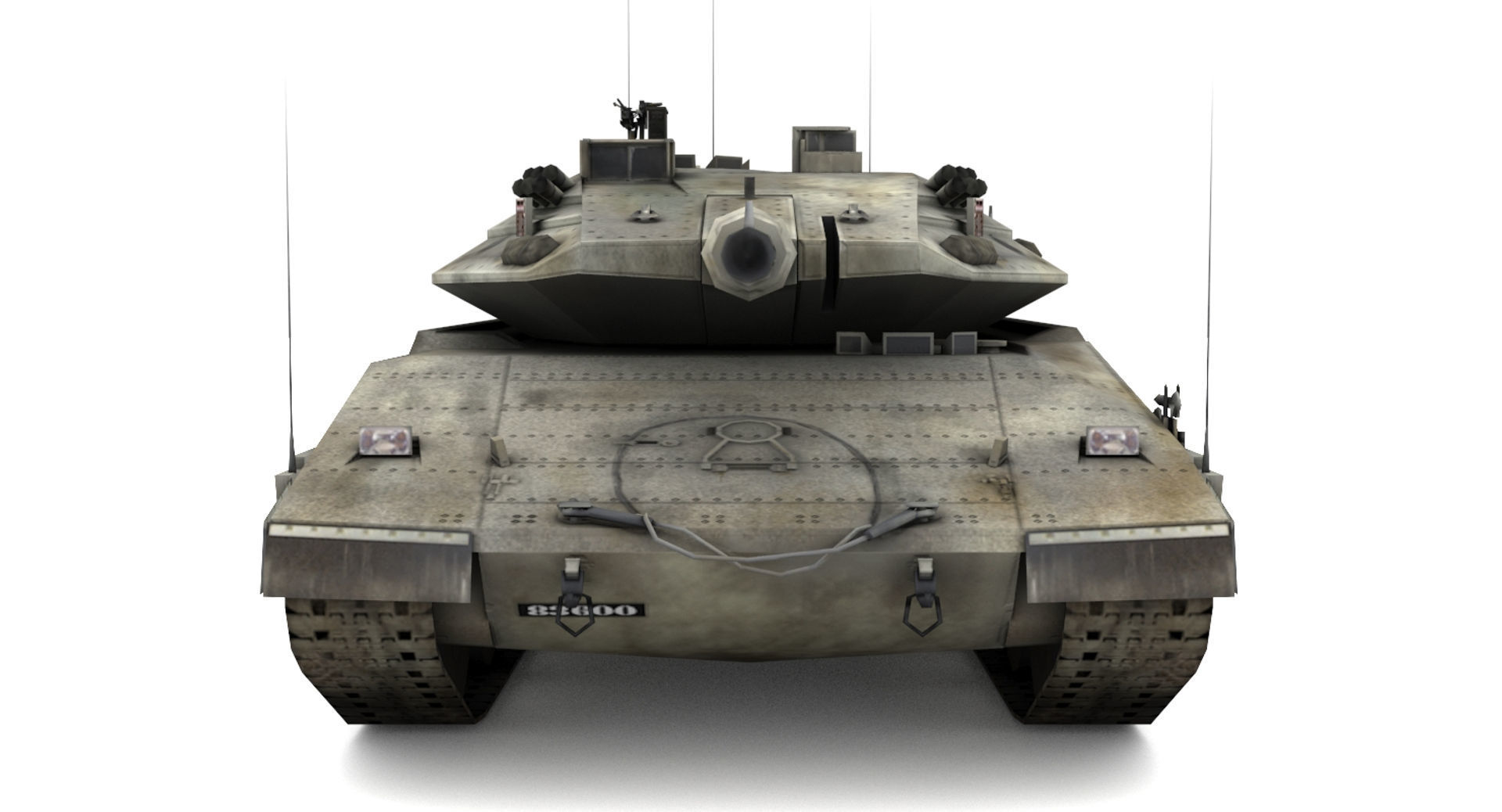 Merkava MK IV Low-poly 3D model_9
