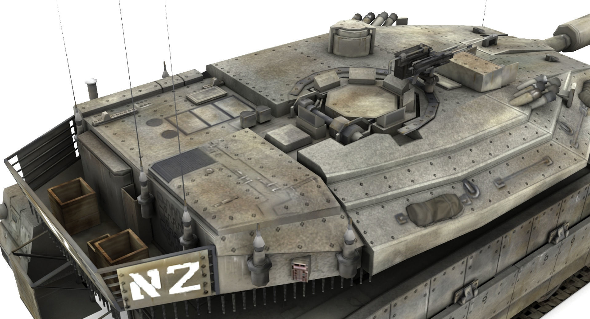 Merkava MK IV Low-poly 3D model_7