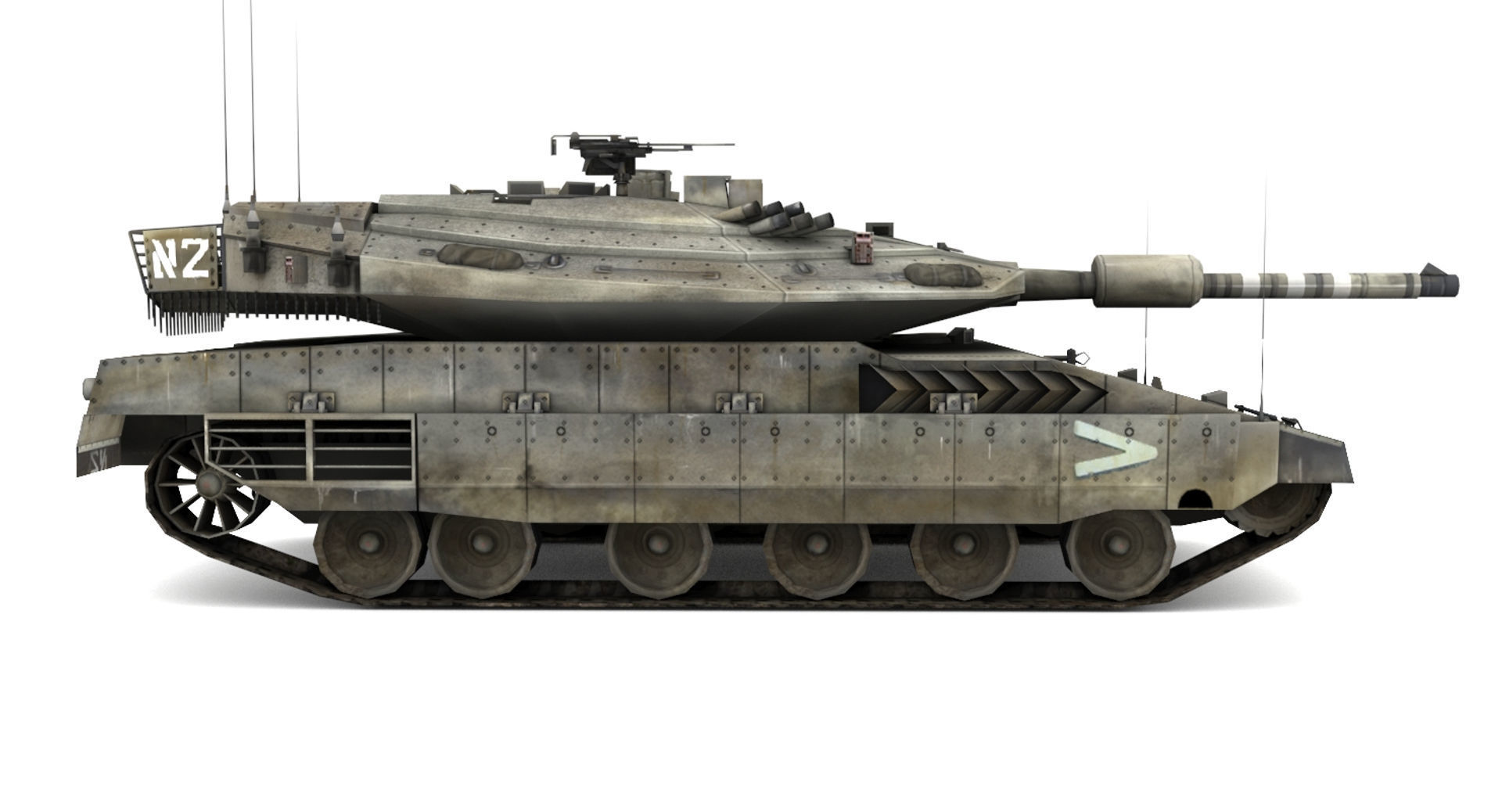 Merkava MK IV Low-poly 3D model_10