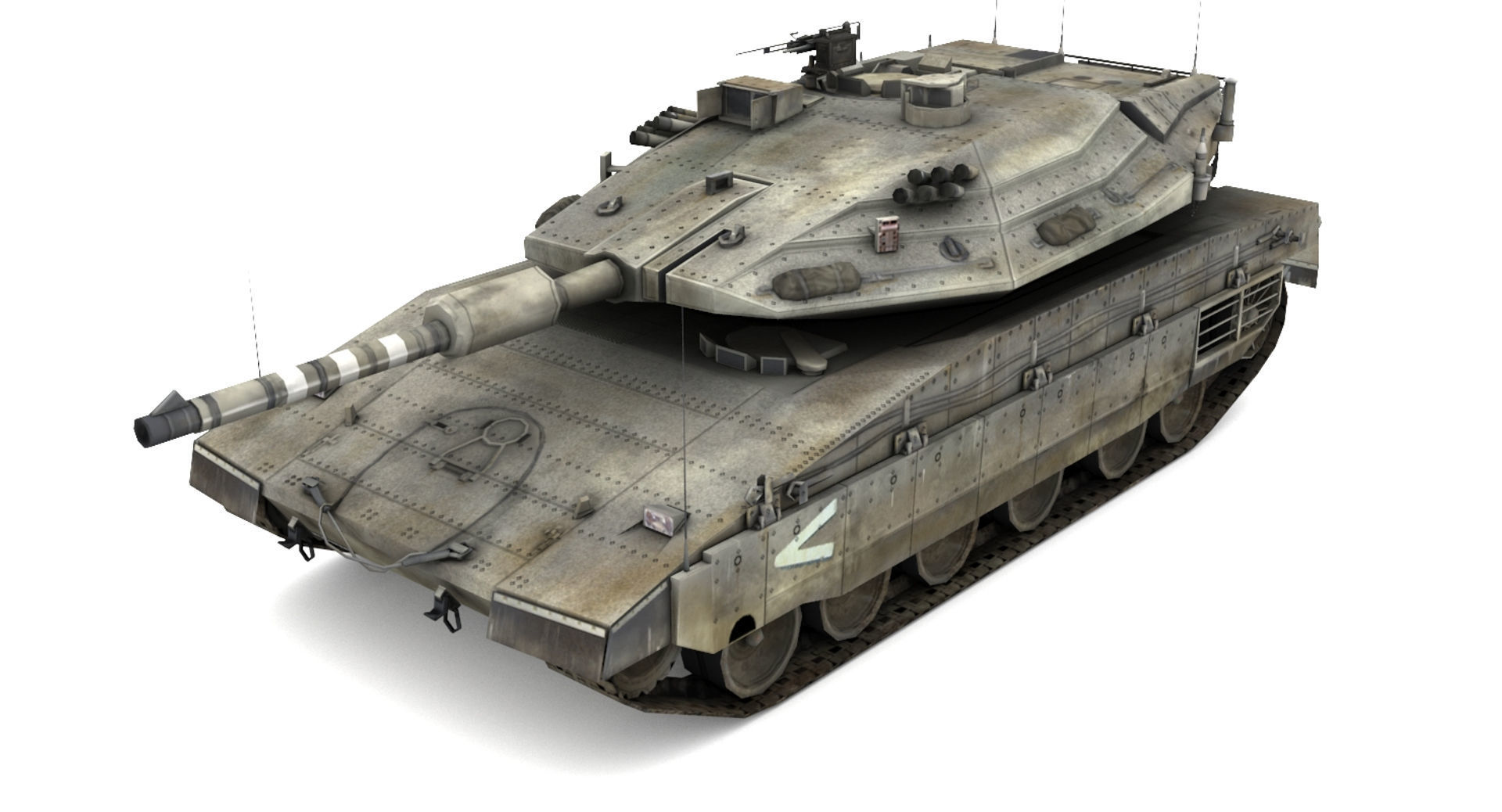 Merkava MK IV Low-poly 3D model_1