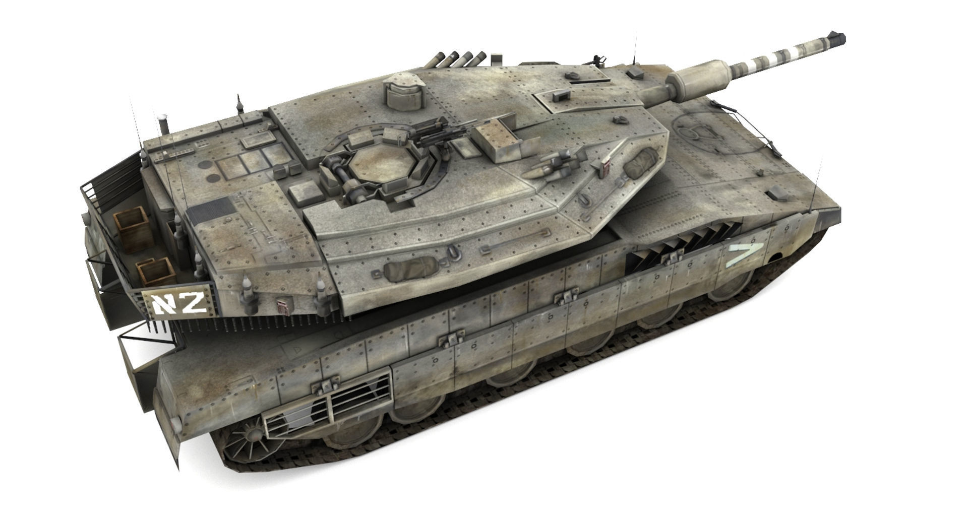 Merkava MK IV Low-poly 3D model_3