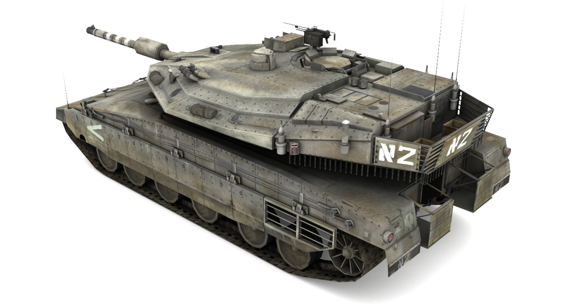 Merkava MK IV Low-poly 3D model_2